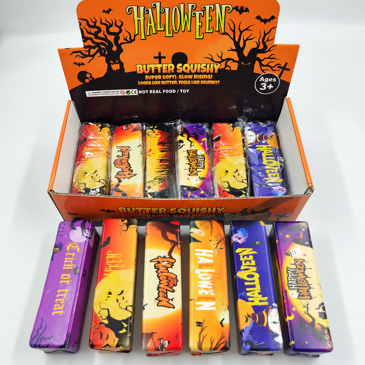 Halloween Butter Squishy orange display