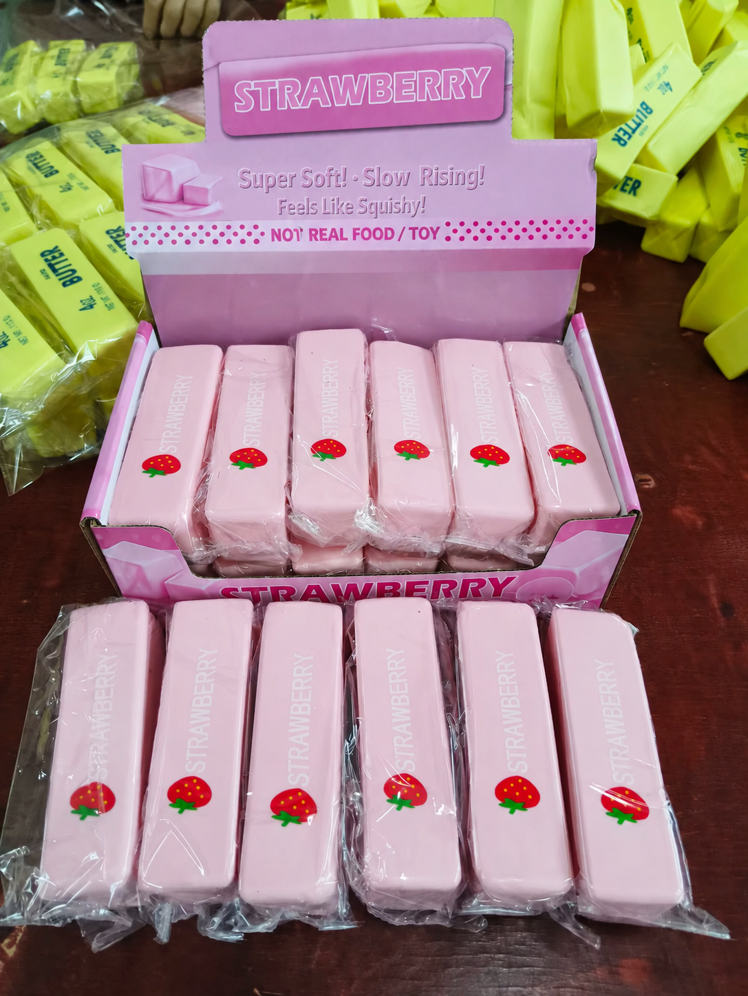 Pink Strawberry Squishy toys